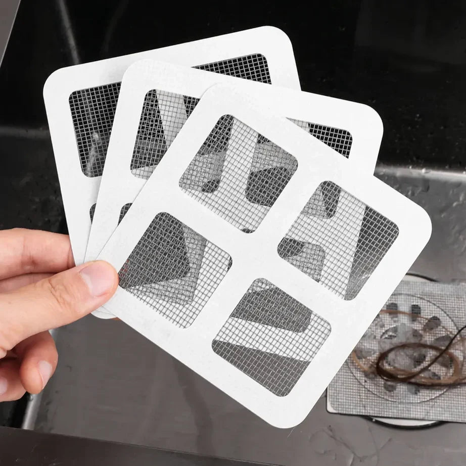(Pack of 10) Multifunctional Disposable Self Adhesive Floor Drain Sticker Patch For Kitchen Bathroom Sink Strainer Stopper