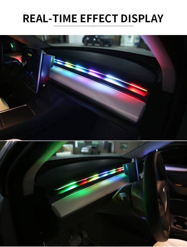 LED Car Interior Light – USB RGB Neon Strip with App Control