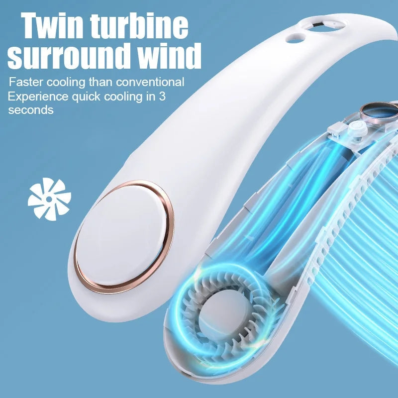 Portable Hanging Neck Fan Rechargeable | Rechargeable Cooling Fan