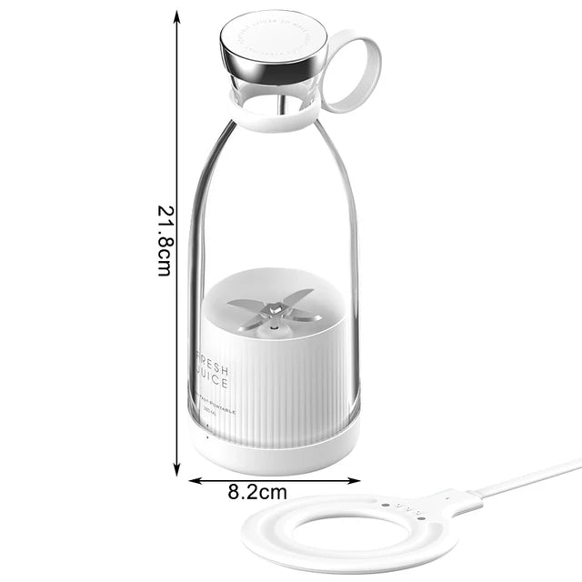 Rechargeable USB Portable Juice Bottle - Mini Electric Blender, Smoothie & Ice Maker