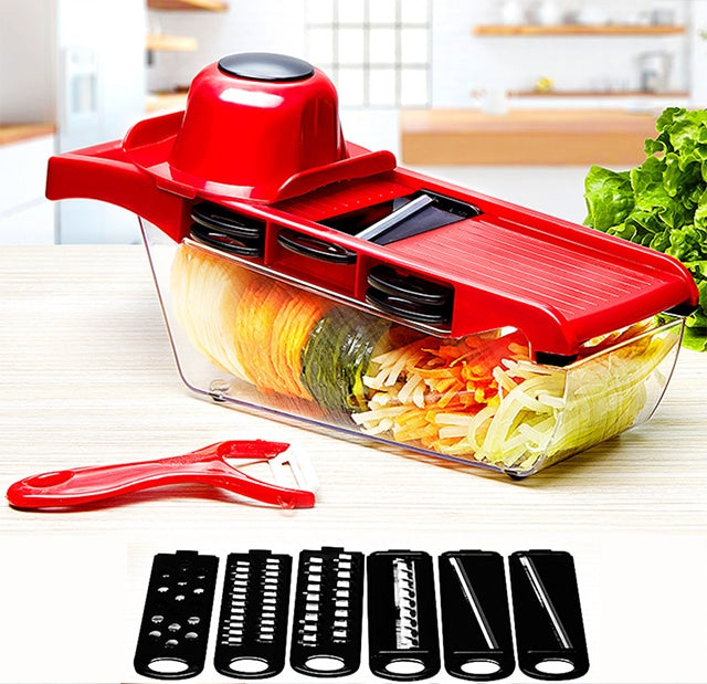 10 in 1 Mandoline Vegetable Cutter with Box - Versatile Potato, Tomato, and Onion Slicer