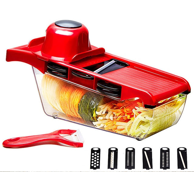 10 in 1 Mandoline Vegetable Cutter with Box - Versatile Potato, Tomato, and Onion Slicer