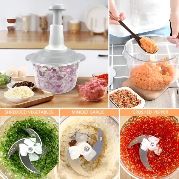 Vegetable Chopper & Mixer With Handle