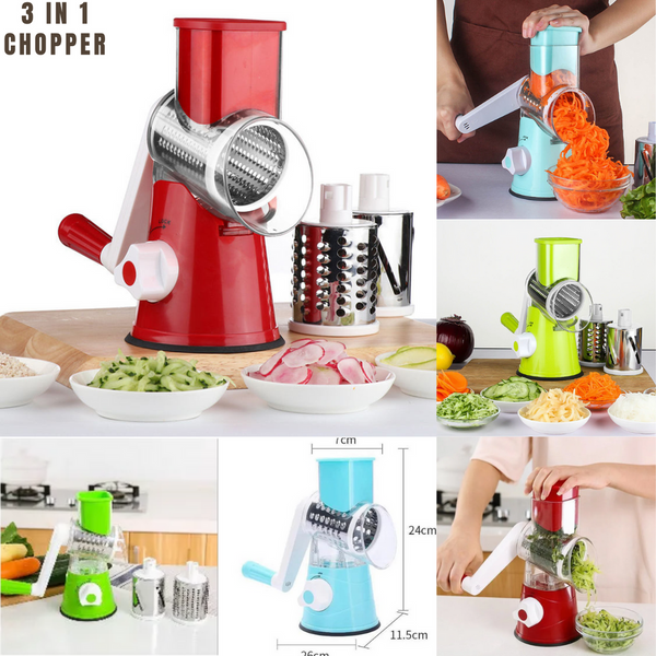 3 in 1 Rotary Grater Vegetable Slicer