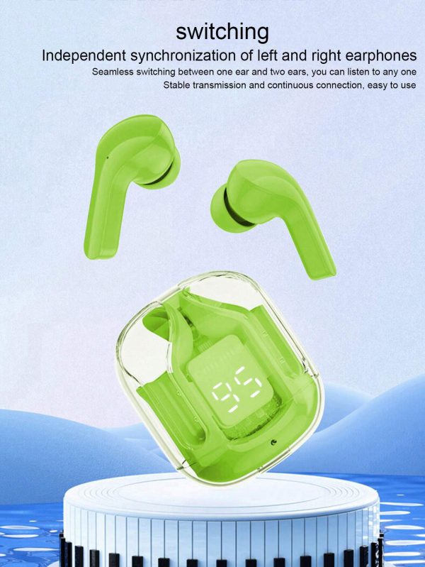 Air31 Earbuds Wireless Crystal Transparent Body – With Silicone Pouch