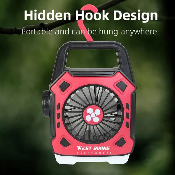 Versatile Camping Lights with Mini Electric Fan, Rechargeable Flashlight, and Emergency Power Bank